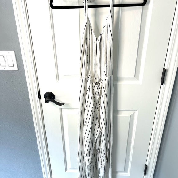 Stradivarius Women Wide Leg Halter Neck Jumpsuit Striped Size- Small - Picture 6 of 8